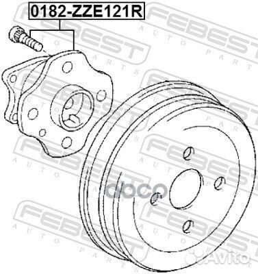 Ступица задняя 0182-ZZE121R Febest