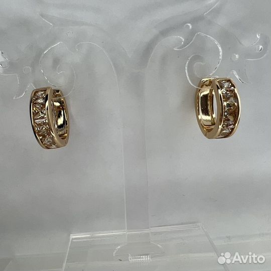 Серьги со Swarovski кольца конго