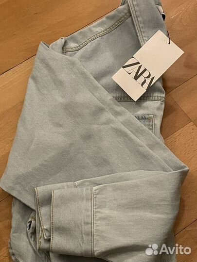 Джинсовая рубашка zara новая