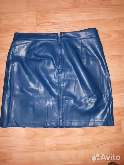 Кожаная юбка натуральная 52