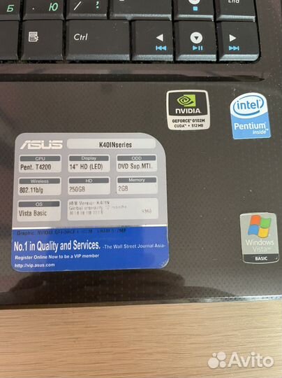 Ноутбук asus K40IN