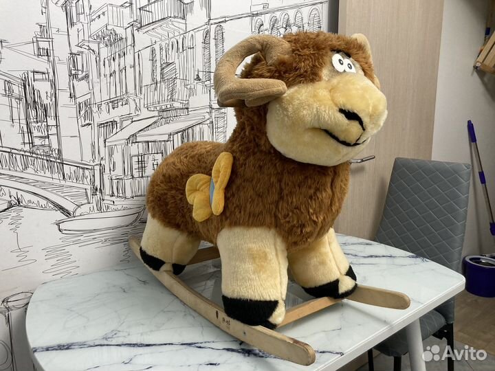 Детская игрушка качалка барашек