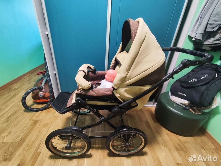 Коляска 2 в 1 riko blanca