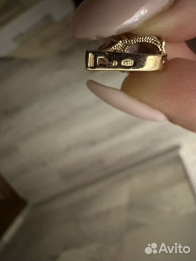 Серьга серебрянная 925 с позолотом