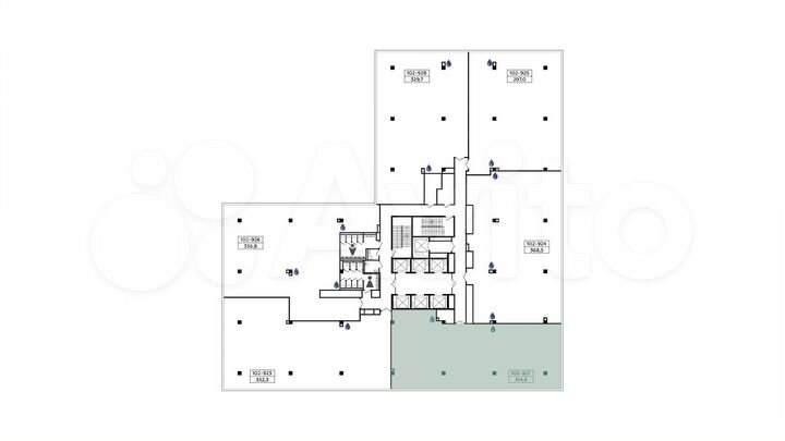 Продается офисное помещение, площадь 314.9 кв.м