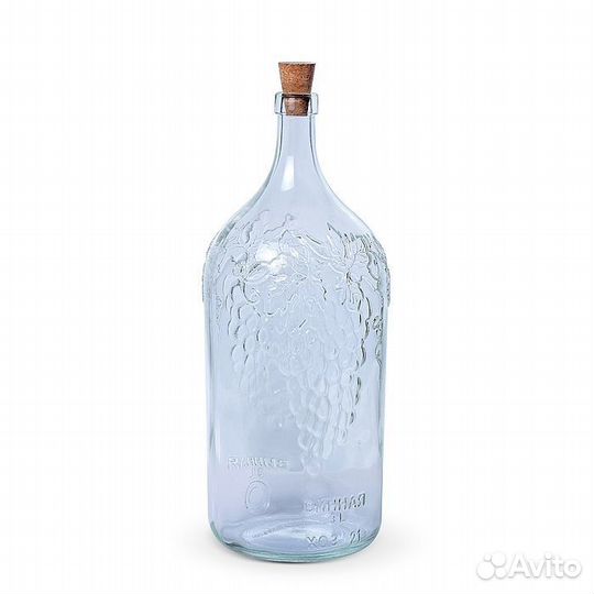 Бутыль 3 л винная с пробкой