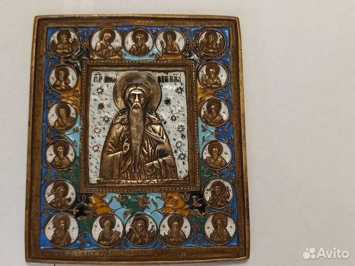 Меднолитая икона Паисий Великий