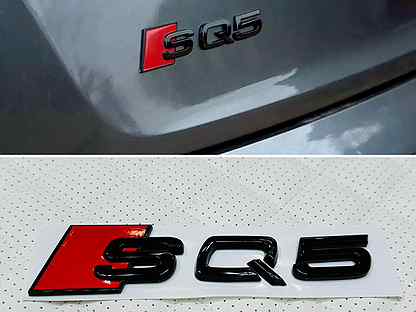 Логотип S Q5 на Audi черный