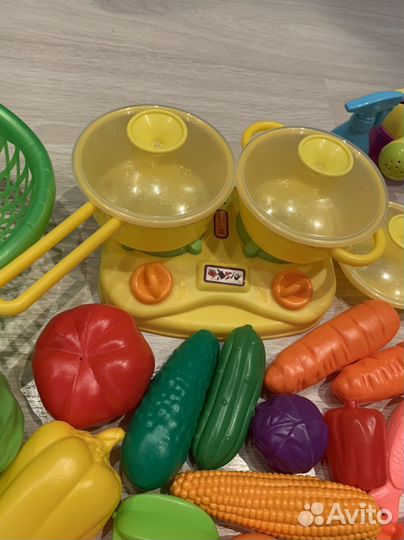 Посуда детская овощи и фрукты и тд