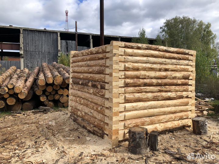 Сруб 4х4, 3x3, хвойный из зимнего леса