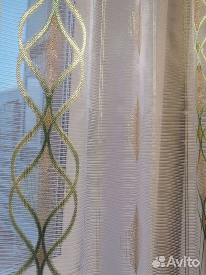 Тюль шторы новые, 2 штуки