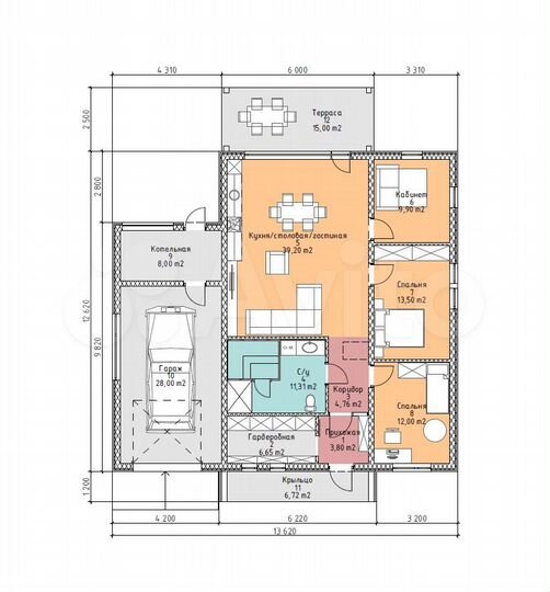 Дом 145 м² на участке 15 сот.
