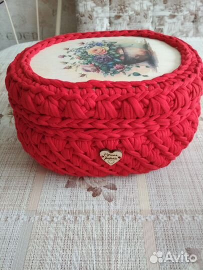 Шкатулка из трикотажной пряжи