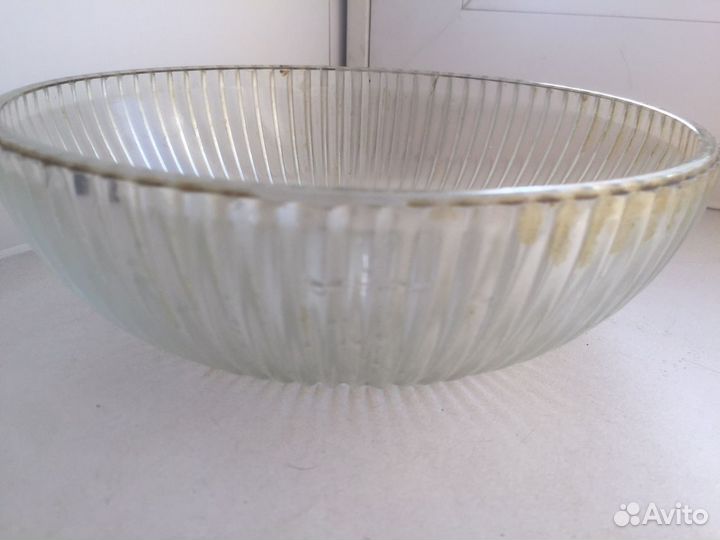 Ваза для фруктов толстое стекло ретро