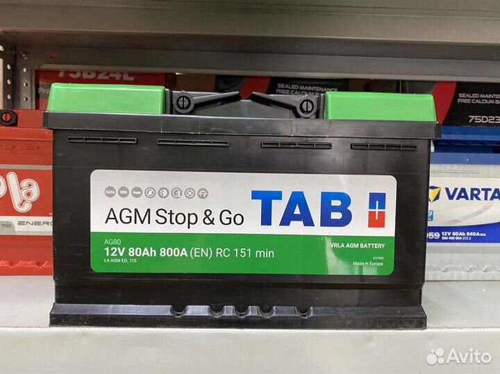 Аккумулятор 80 AGM Tab на BMW