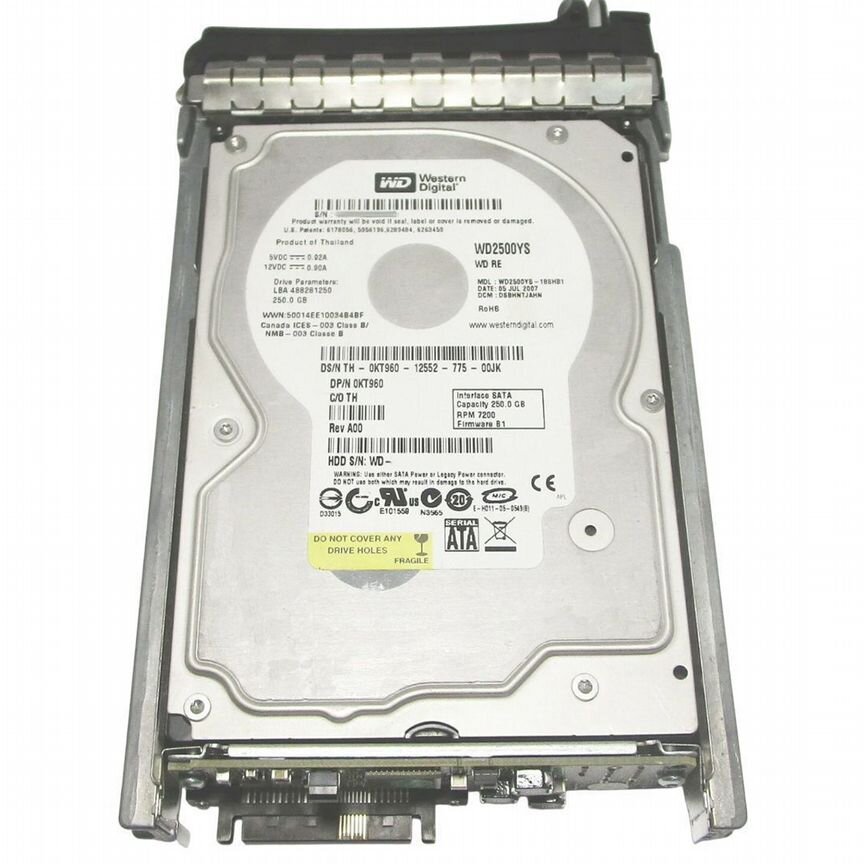 [KT960] Жесткий Диск Dell 250gb Sata2 3,5" Hdd Kt960