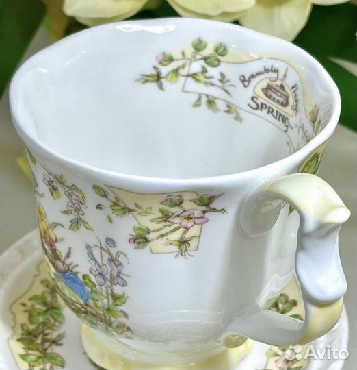 Большая кружка и тарелочка Ежевичная поляна