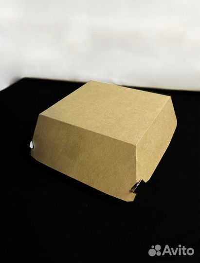 Коробка для гамбургера 94х94х70мм крафт (S)*250