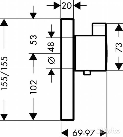 Смеситель для душа hansgrohe 15761000 Хром