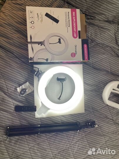 Кольцевая лампа 32 см со штативом