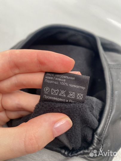 Берет женский кожаный