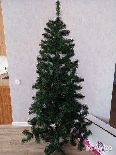 Елка искусственная 220 см (дед мороз в подарок)