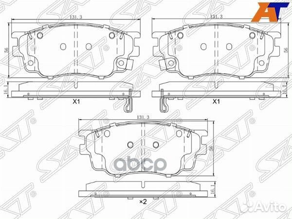 Колодки тормозные перед mazda 6 02- ST-G2YD-33