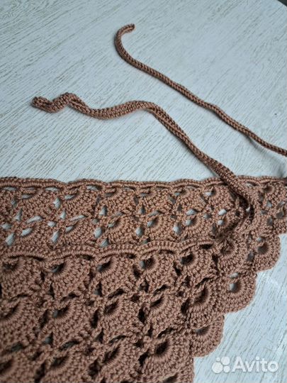 Косынка вязанная летняя