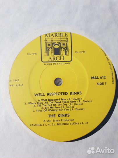 Виниловая пластинка lp The Kinks- Respected