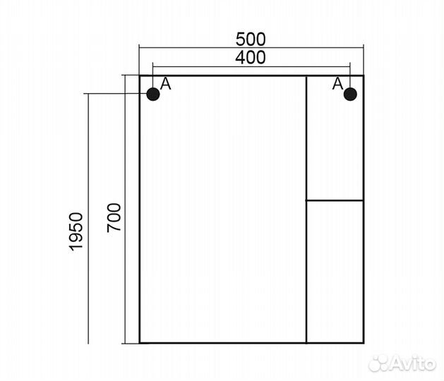 Зеркальный шкаф mixline 525513 Белый
