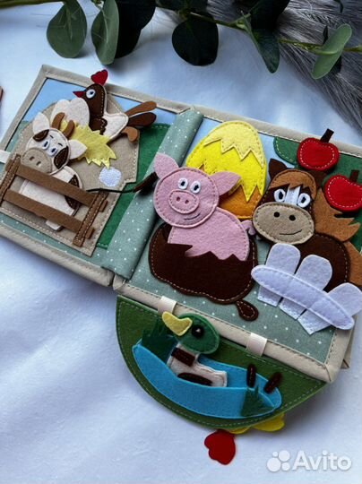 Развивающая книга из фетра (6 сюжетов)