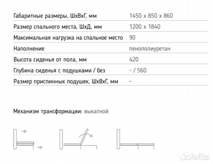 Диван малогабаритный 1,45. Доставка бесплатная