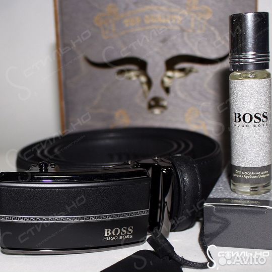 Подарок мужчине на 23 февраля(ремень+парфюм)