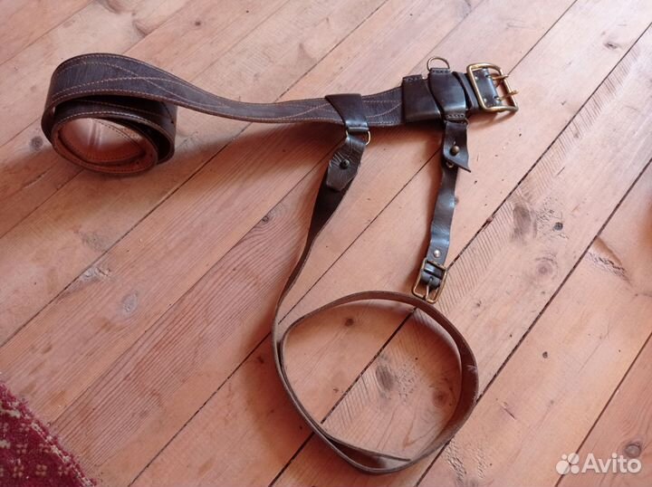 Мужской кожаный ремень офицерский СССР