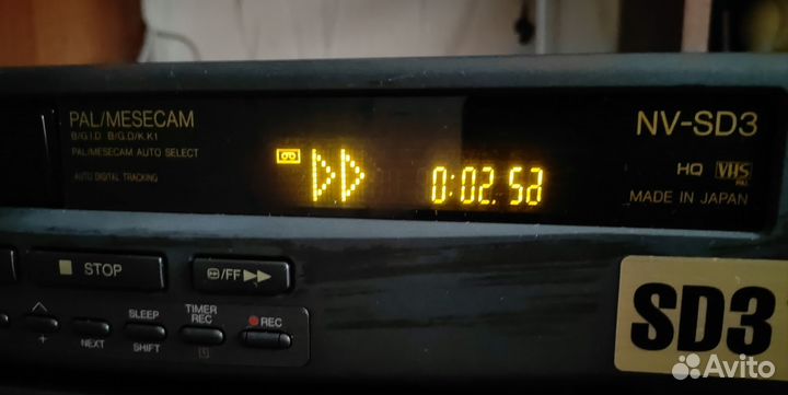 Видеомагнитофон panasonic SD3