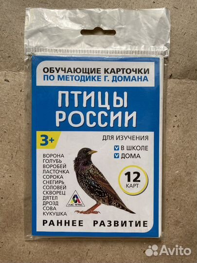 Обучающие карточки Птицы России