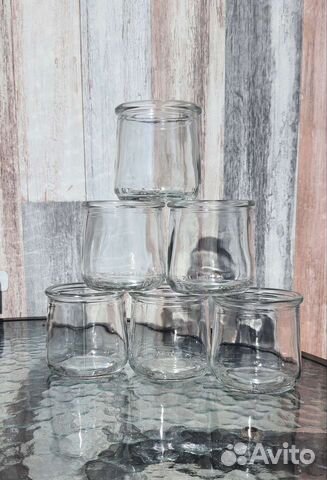 Стеклянные баночки 170 мл из под йогурта