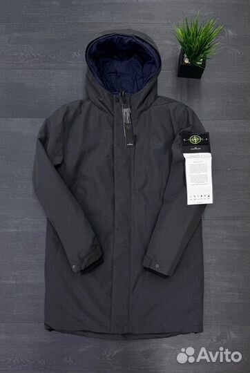 Длинная зимняя куртка Stone Island 4 цвета, 44-56