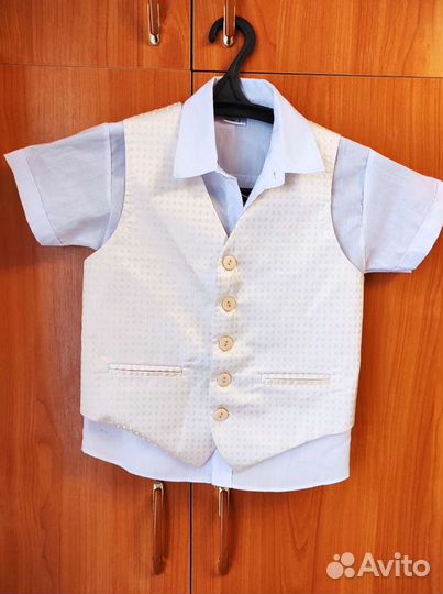 Новая праздничная жилетка+рубашка