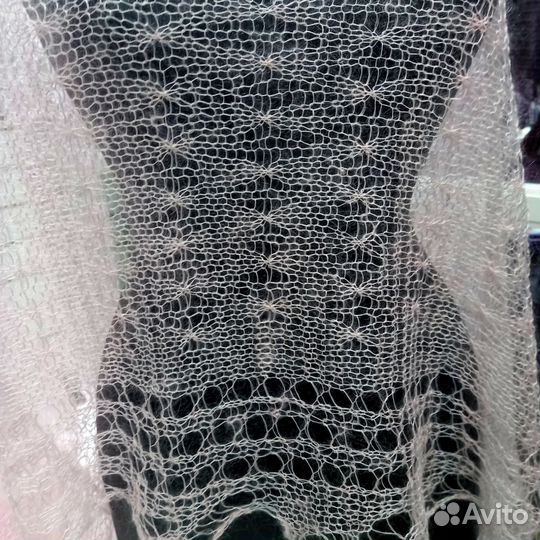 Пуховый платок паутинка палантин