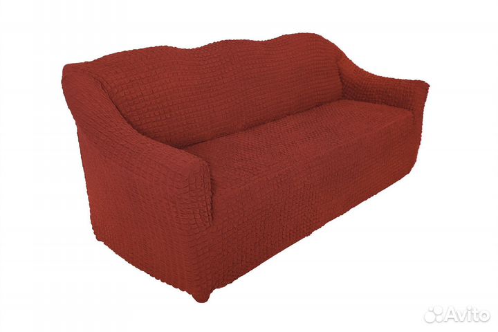 Чехол на диван трехместный универсальный, Терракот