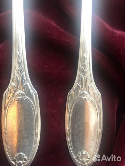 Кристофль, набор вилка + ложка, Франция