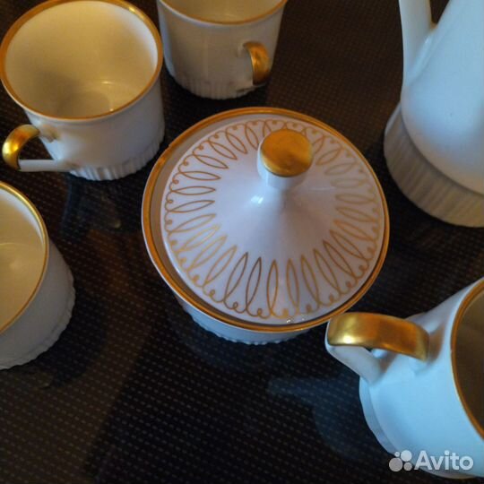Кофейный сервиз фарфор гдр volkstedt