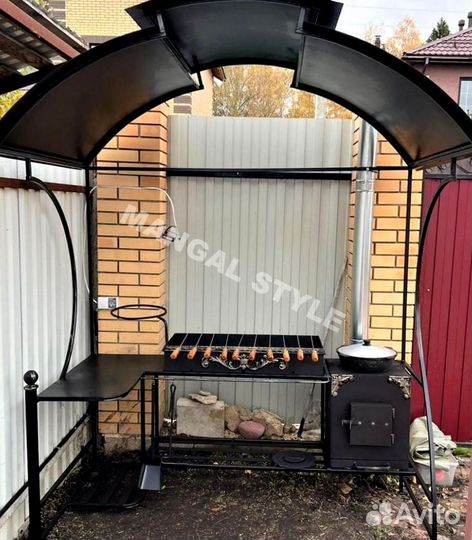 Мангал с крышей