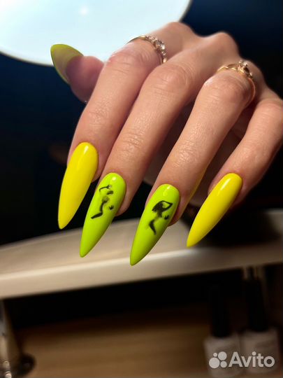Маникюр покрытие гель лаком наращивание