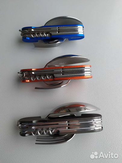 Нож-ложка-вилка (набор) 9в1 нержавеющая сталь