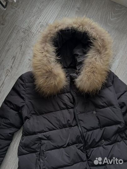 Пуховик Missfofo пух/перо и воротник чернобурка