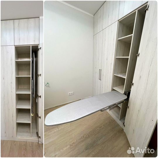 Встраиваемая/встроенная в шкаф гладильная доска