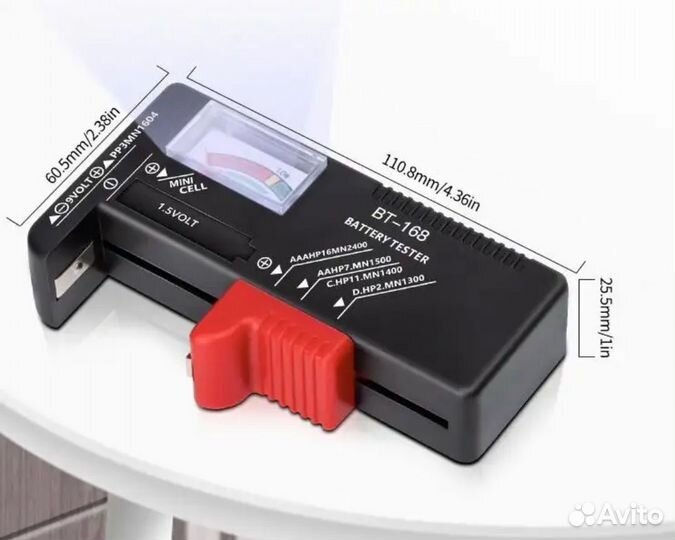 Тестер для батареек и акб BT-168