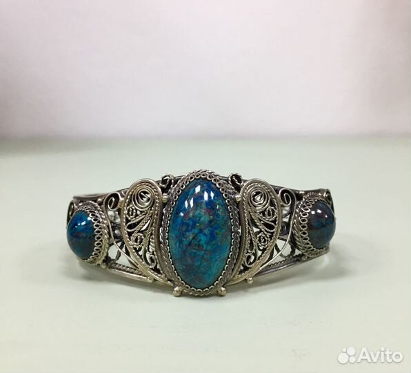 Браслет с хризоколлой